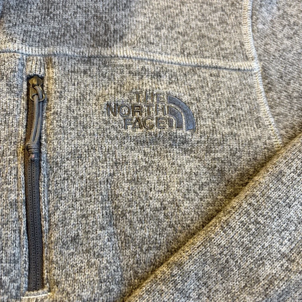 The North Face‎ GreySoft Shell Full Zip Sweater Jacket Men's SMALL